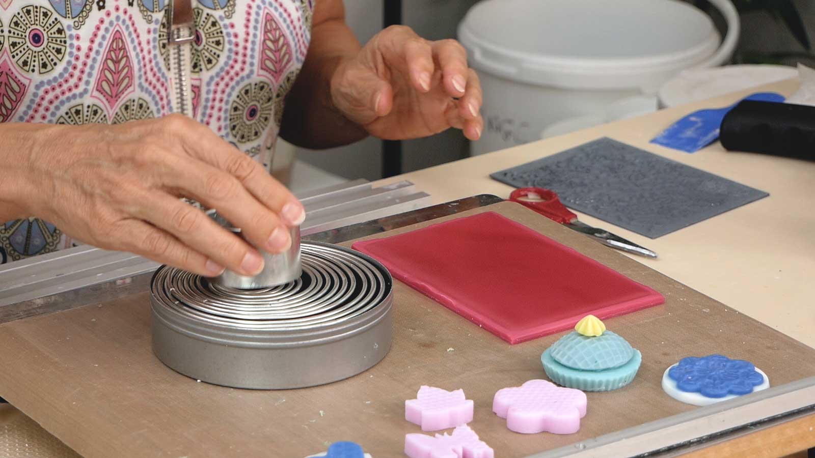 Effets de relief et textures sur les fondants