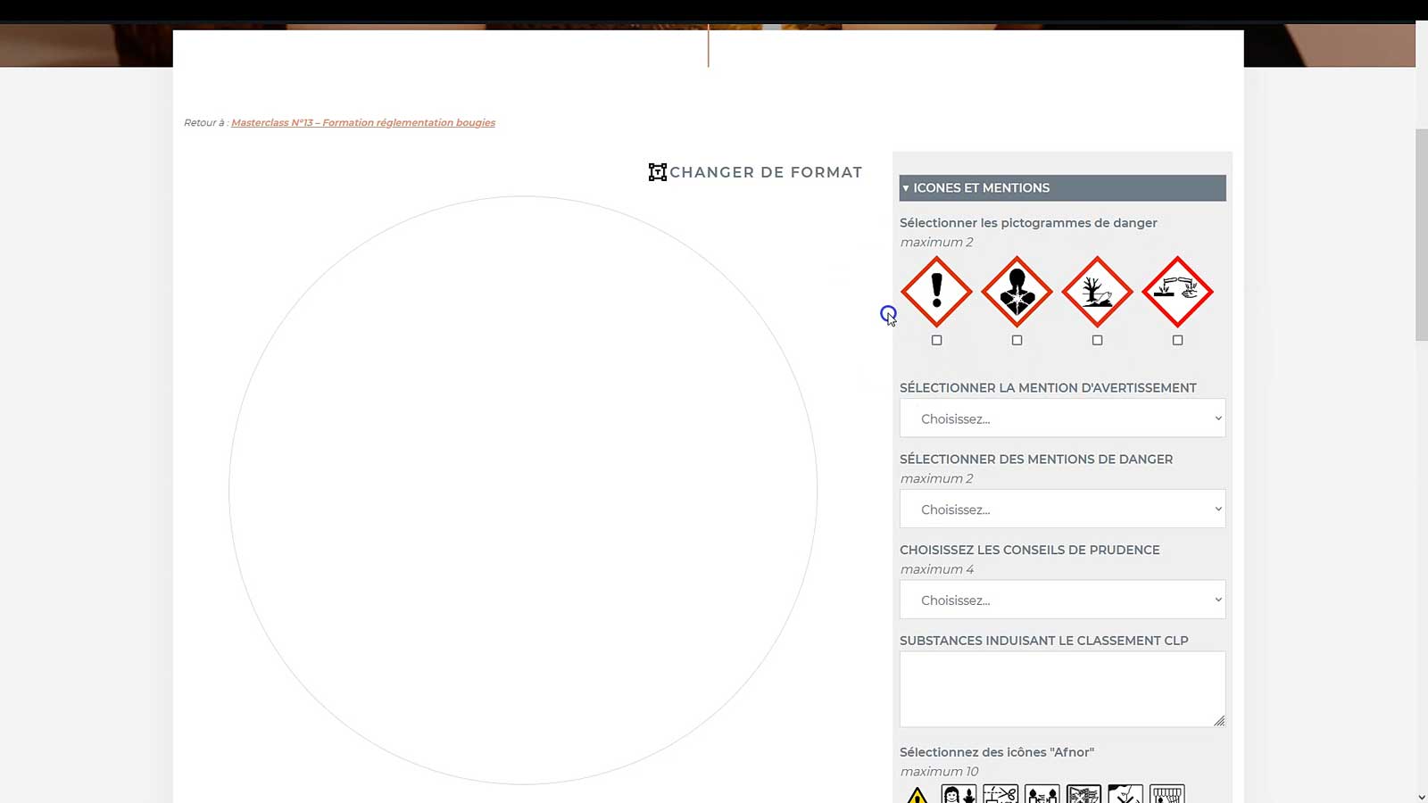 Présentation du générateur d'étiquettes pour bougies